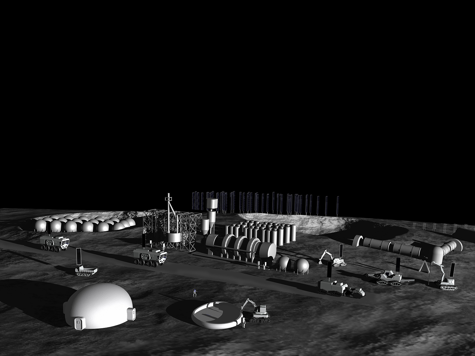 Main visual CG Image of Luna base