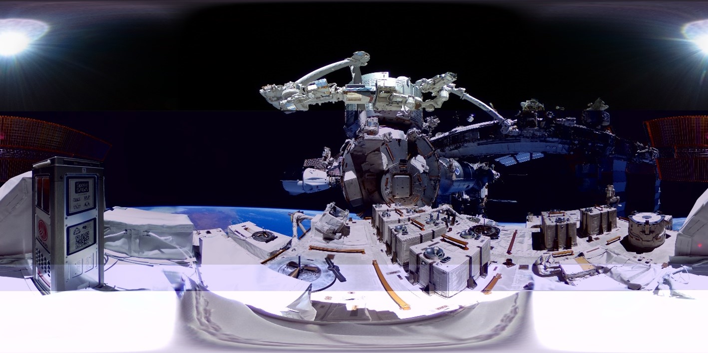 All-solid-state lithium-ion battery on-orbit experiment equipment (Space AS-LiB) photographed by the monitoring camera